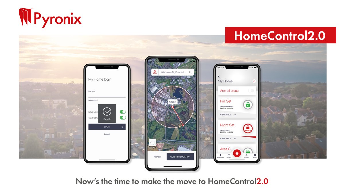Pyronix's tweet photo. Unlike HomeControl+ and ProControl+, HomeControl2.0 provides new and innovative capabilities such as biometric login and geofencing.
With many more exciting features in the pipeline, enhance the day-to-day experience and make the switch: https://t.co/RhKBfZutNi
#HomeControl2 https://t.co/fhCaIMKpt0