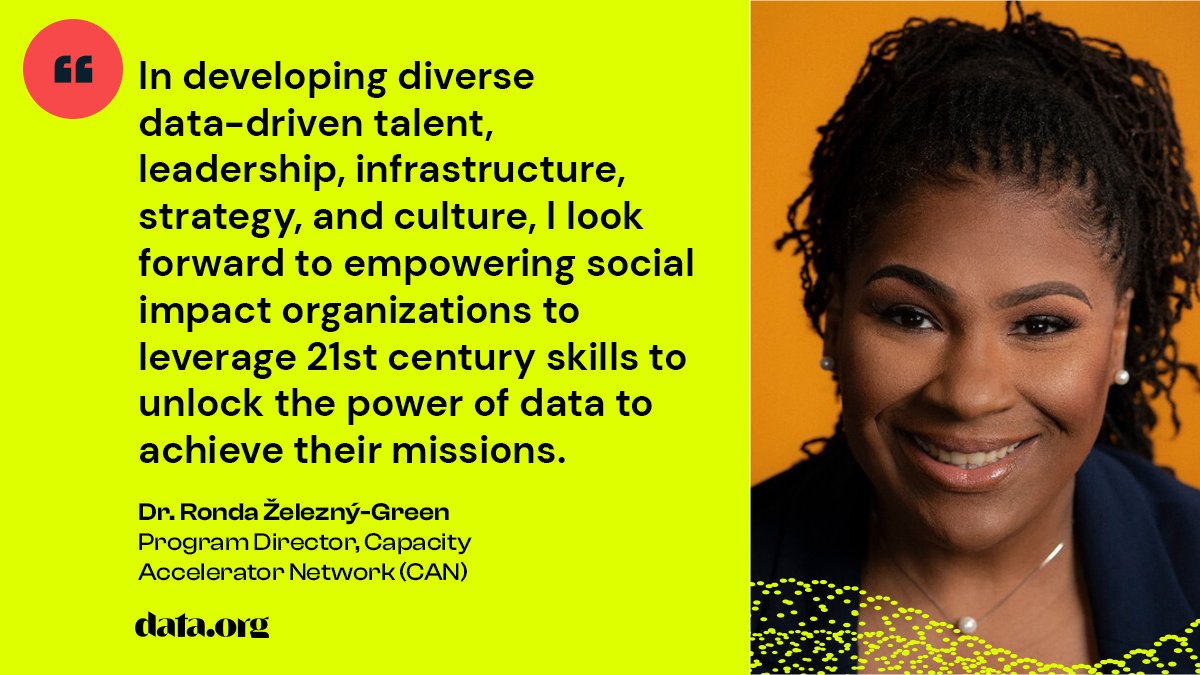 DataDotOrg's tweet photo. Meet @rondaz_g Program Director of the #CapacityAcceleratorNetwork! 🤝 

Ronda joins from @InternetSoc and @GSMA and will lead the global #CAN team to deliver on @DataDotOrg's commitment to train 1M purpose-driven data professionals by 2032!

Read more: https://t.co/WdoK81Uq49 https://t.co/Pgxpi6YdcR