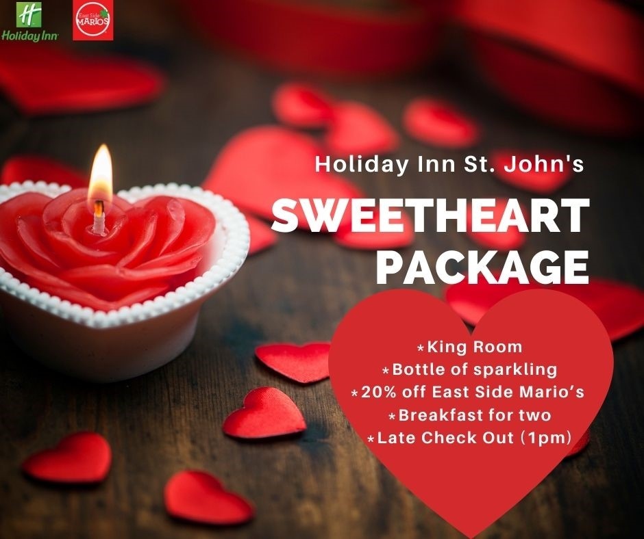 HolidayMario's tweet photo. Why wait until Valentine's Day?

Enjoy a night away with our sweetheart package including a king room, bottle of sparking wine, 20% discount in East Side Mario's, breakfast for two and a late check out of 1pm.

Valid from February 1st - 28th, 2022

https://t.co/Qpttp3jsQ4 https://t.co/9MJqoEEYUd