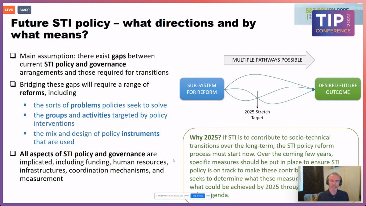 <a href="/OECDinnovation/">OECD Innovation</a> take on future STI policy and its directions by <a href="/MichaelKeenan68/">Michael Keenan 🇺🇦</a> #TIPCon2022 #sustainabilitytransitions