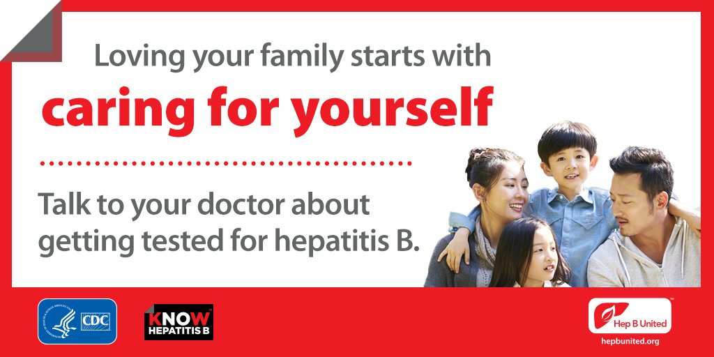 CAHE_AHC's tweet photo. Hepatitis B is a serious disease.
Protect your family by getting tested and vaccinated for #hepatitisB today. Learn more about its testing, diagnosis, & treatment: https://t.co/kqnkk4QjX5 #HepB #BScreened #ivax2protect #KnowHepB #HBV https://t.co/gftse1BOFn