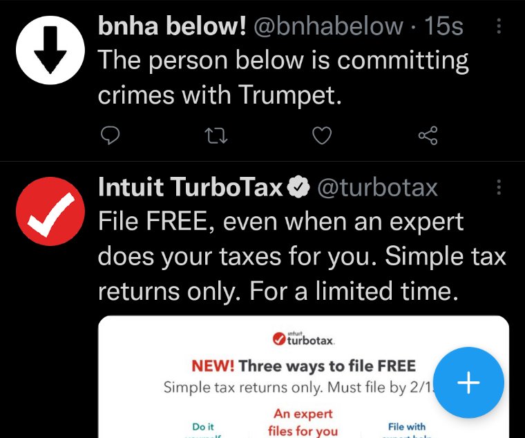 /.   Should I be concerned that Turbotax is committing tax invasion with Trumpet? 👀