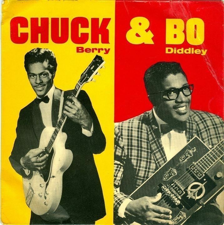 RockMusicAssoc's tweet photo. In The Rock 1/21/1955: Double Classic release day, Chess drops Chuck Berry’s “Maybeline”, Checker drops Bo Diddley’s “Bo Diddley”, thus kicking off the first great year of ROCK. #BoDiddley #ChuckBerry #Rock55 #RockHonorRoll https://t.co/tCCwbsSVqG