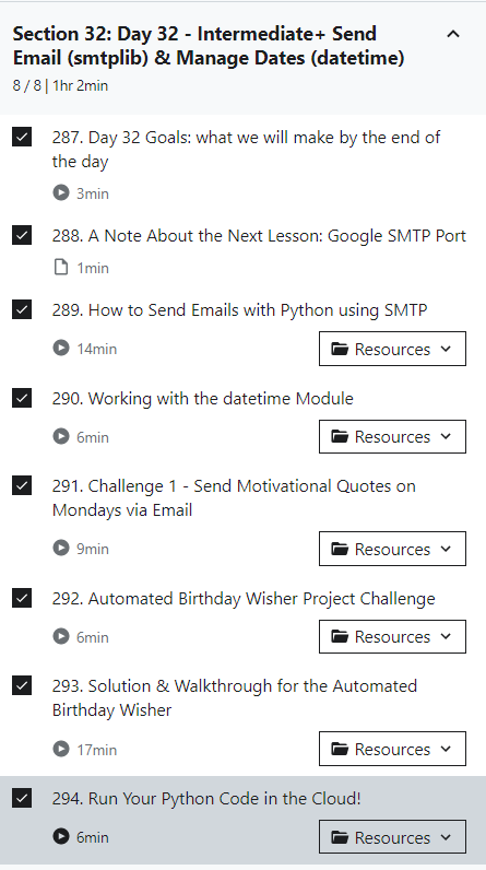 justcallme_aman's tweet image. #100DaysOfCode #python #python_learning 
Day 32 - 😎✅
Finally something useful!
Developed an automated birthday wisher in python! and published it to run at a specific time every day using PythonAnywhere!