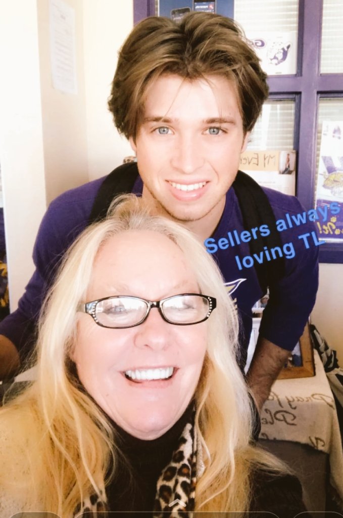 hernbaseball's tweet photo. Senior RHPs Jacob Thompson and Tristan Legg stop into the front office for a little love from Mrs Sellers. #LeopardFamily https://t.co/dhrZWQS2j8