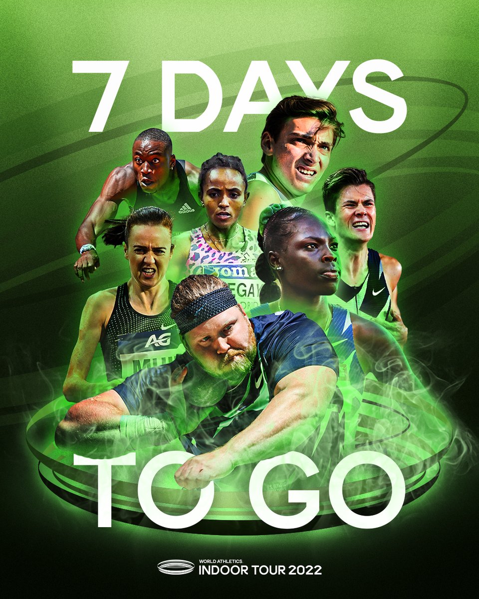WorldAthletics's tweet image. 7 days 💚

This time next week, the #WorldIndoorTour Gold will be underway.

Details on how you can watch will be available soon 👀