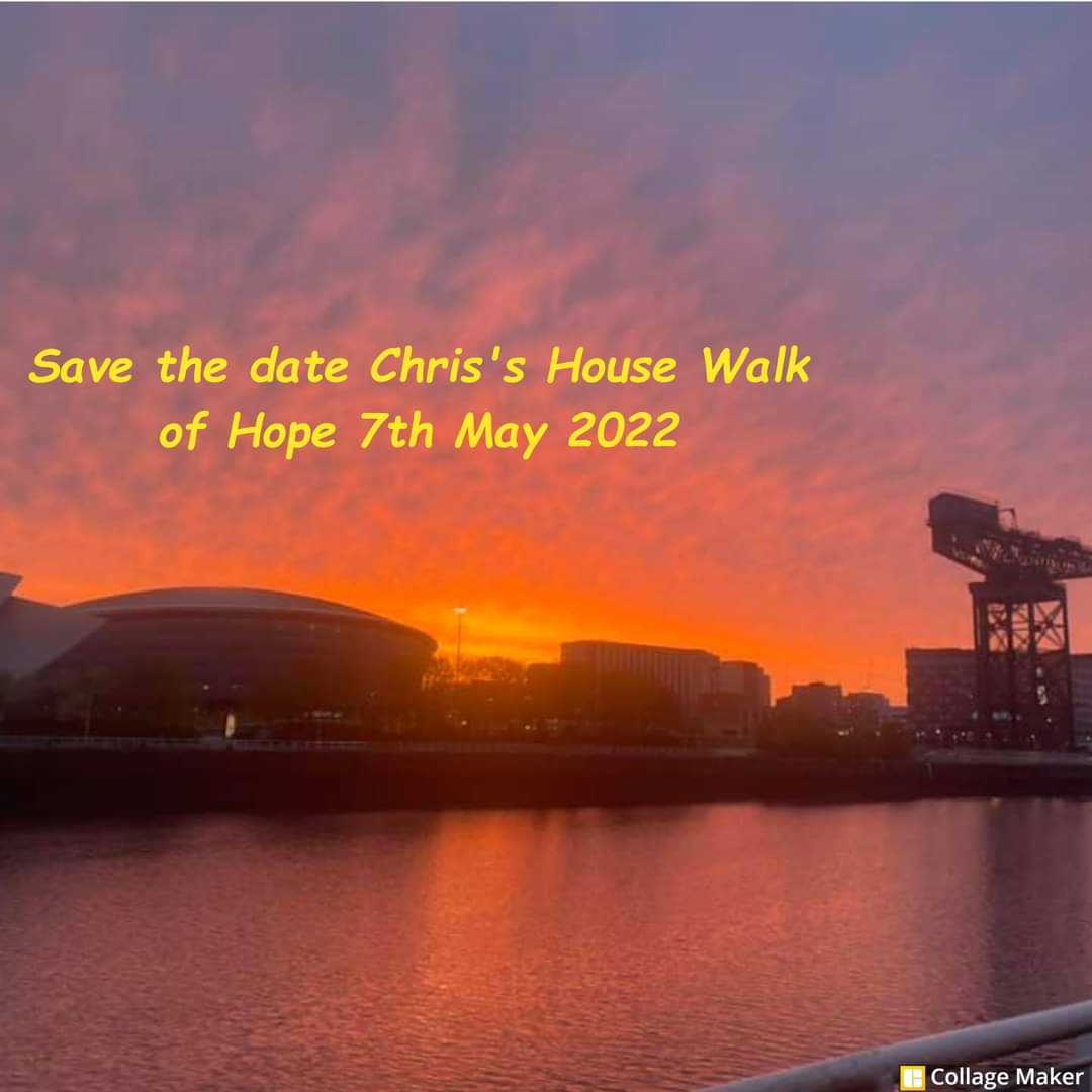WALK OF HOPE 2022.This year we are delighted to announce that our Walk of Hope is going ahead as normal, we will have all covid-19 rules in place. Please keep an eye on our social media for the booking link which will be up in a few days.#chrisshouse#walkofhope #SuicideAwareness