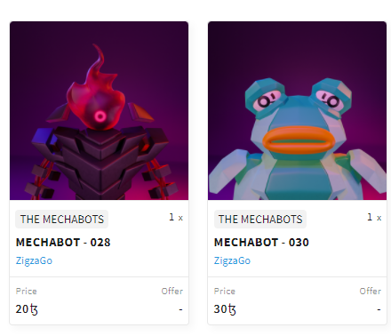ZigzaGO_NFT's tweet photo. i have two #Mechabots on primarry https://t.co/XEmStsHt0z https://t.co/BlW5L5Kt2e