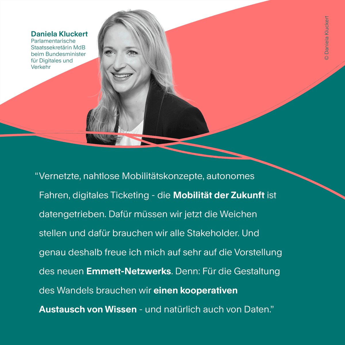 Das neue @emmettmobility Netzwerk geht an den Start - ein gemeinsames Mobilitätsdatenökosystem für alle. 🚀 Den Launch &amp; die Podiumsdiskussion eröffnet unsere PStS'in <a href="/DanielaKluckert/">Daniela Kluckert</a>. Es diskutieren <a href="/raulde/">Raul Krauthausen</a>, <a href="/kkklawitter/">Ottokorrektur</a> &amp; <a href="/ONevska/">Olga Nevska</a>.🌟 Seid am 27.1. dabei: bit.ly/35d282L