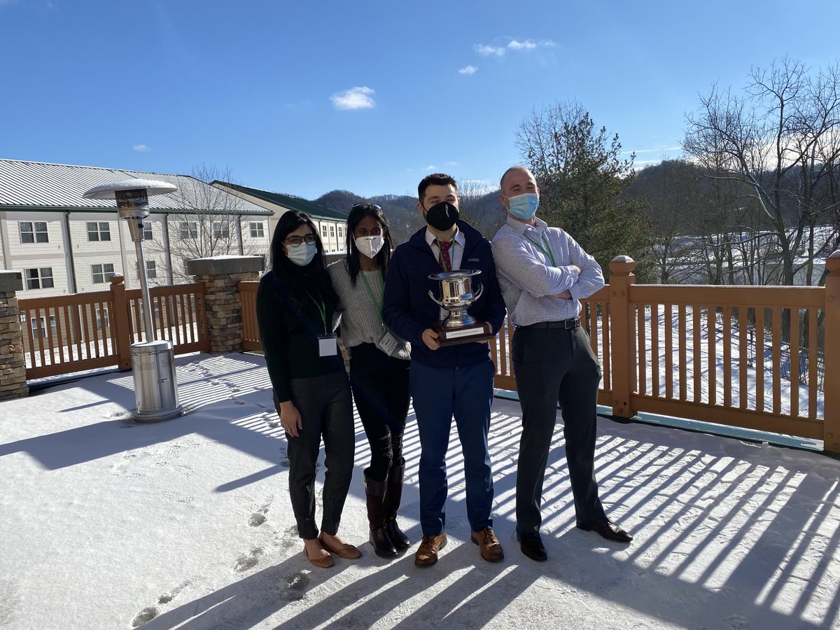 The Doctor’s Dilemma Championship Trophy returns to Morgantown! Great job team! On to Chicago!