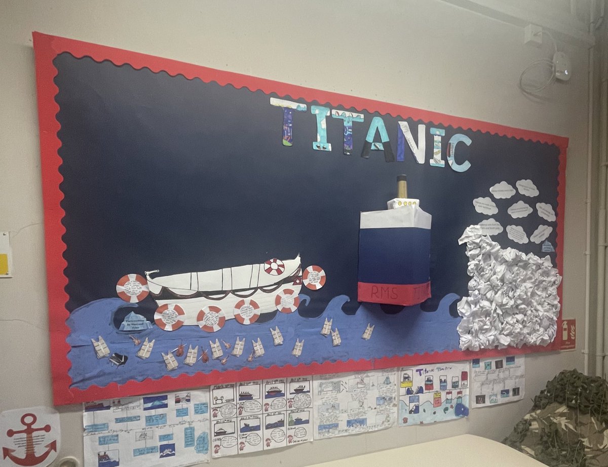 Room 20 chose The Titanic to learn about this term. They have been looking at timelines and created their own of the events leading up to the sinking of The Titanic and learnt facts about ice bergs and lifeboats! Looks amazing so far! ☺️