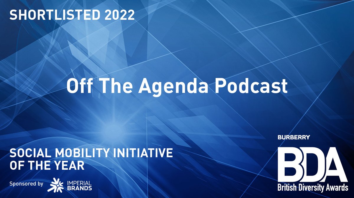 SirCBowman's tweet image. So pleased that our @offtheagenda podcast is shortlisted for the Social Mobility Initiative of the Year at the BDA awards. Well done to @dansoproduced &amp;amp; team.

OTA aims to provide young people with inspiration from life stories of some of today’s leaders.
lnkd.in/dvq_v4H9