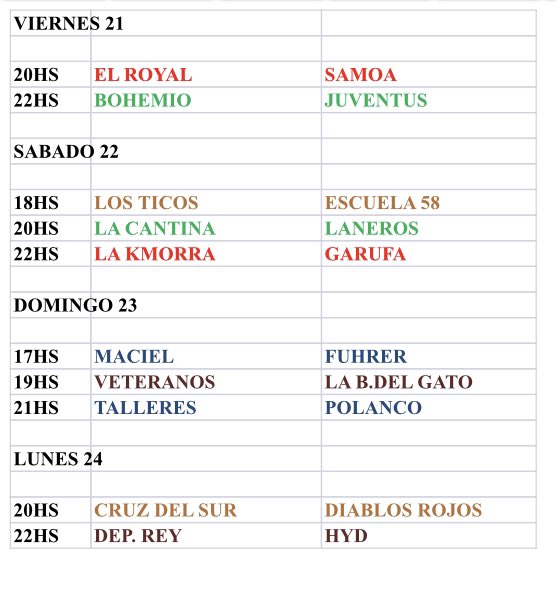la fecha de este finde !! Esperemos que el tiempo nos deje jugar …. Dale que se viene el barrial !!! 
<a href="/TalleresSarandi/">Talleres Sarandí</a> <a href="/LKmorra/">La Kmorra</a> <a href="/Lanerosfc/">LANEROS F.C</a> <a href="/futbolflorida/">FutbolFlorida</a> 
#20equipos
#campeoantodeverano