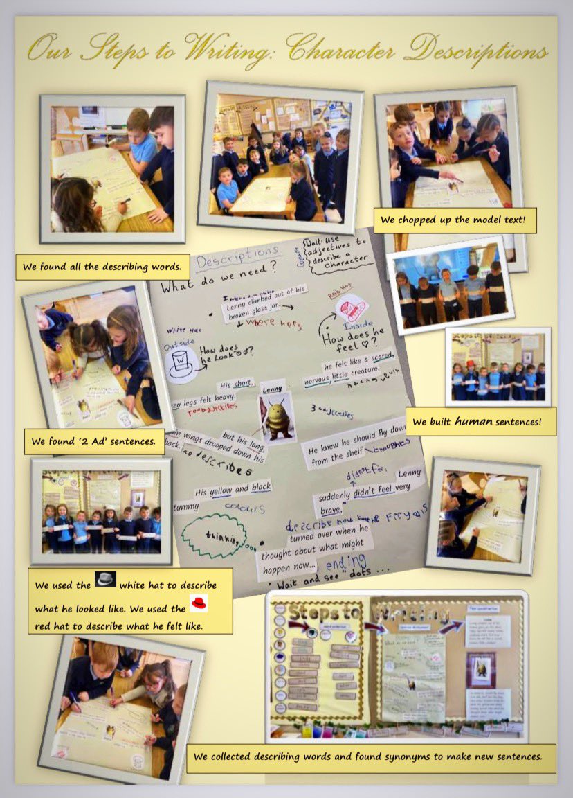 Monnow_Primary's tweet image. #DosbarthOpal have worked so hard preparing to write their Barnabus🐘🐭Character Descriptions! Oracy, collaboration, word collection, inside/outside adjectives, sentence construction, thinking hats❤️🤍, independent writing, role-play &amp;amp; block-play! @EAS_EarlyYears  @EAS_LLCEnglish