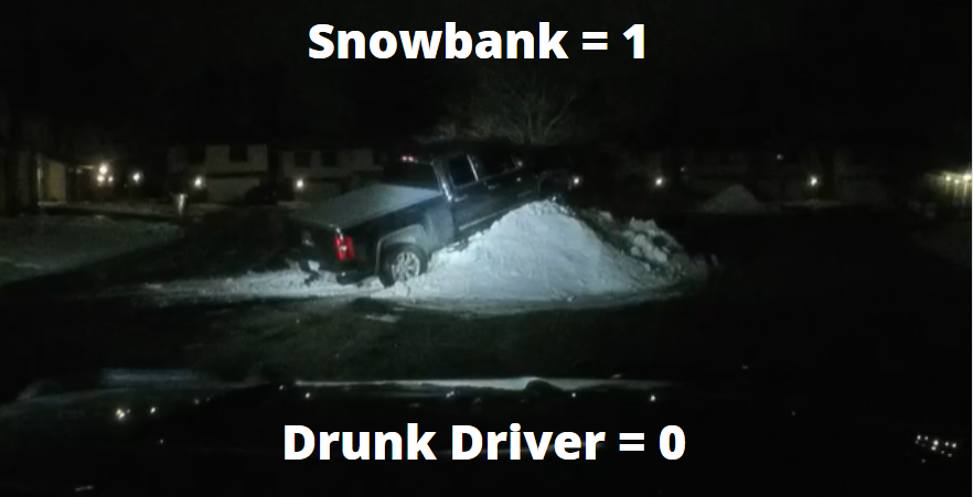 BPD_MN's tweet photo. BPD asked the driver of this truck why he parked on top of the snowbank. “I just wanted to see what this truck could do, and then I got stuck. ” We got him out of this quandary and placed him under arrest for DWI. Make smart decision. Don't drink and drive! https://t.co/VlMVz9SK9c