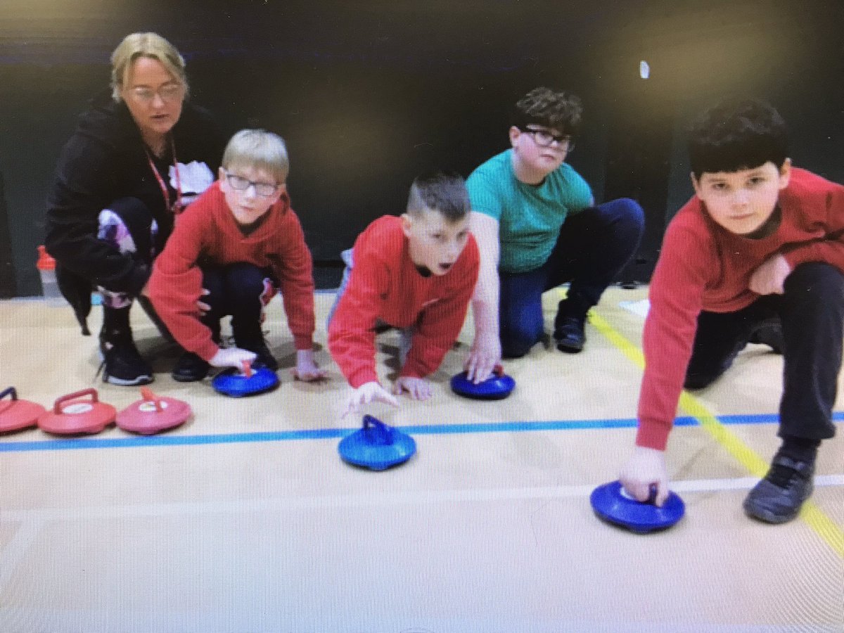 Pupils in Orchard Class enjoyed learning a new sport today - Curling.  There are lots of other sporting events coming up which is so exciting.