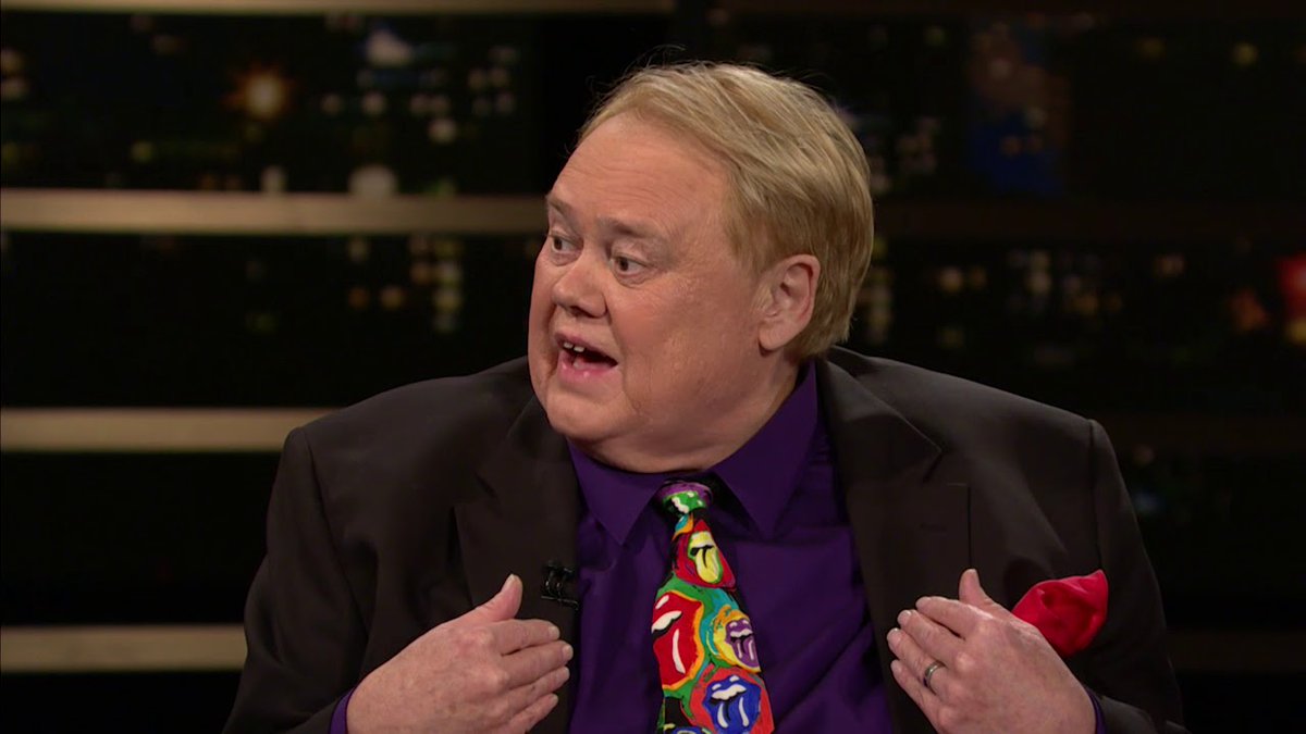 fredpierantoni's tweet photo. RIP Louie Anderson. You wore one of the greatest neckties I've ever seen on Bill Maher's show in 2018. Also RIP Meat Loaf, Bob Saget, Ronnie Spector, Sidney Poitier and more... https://t.co/ebBybGHB0e