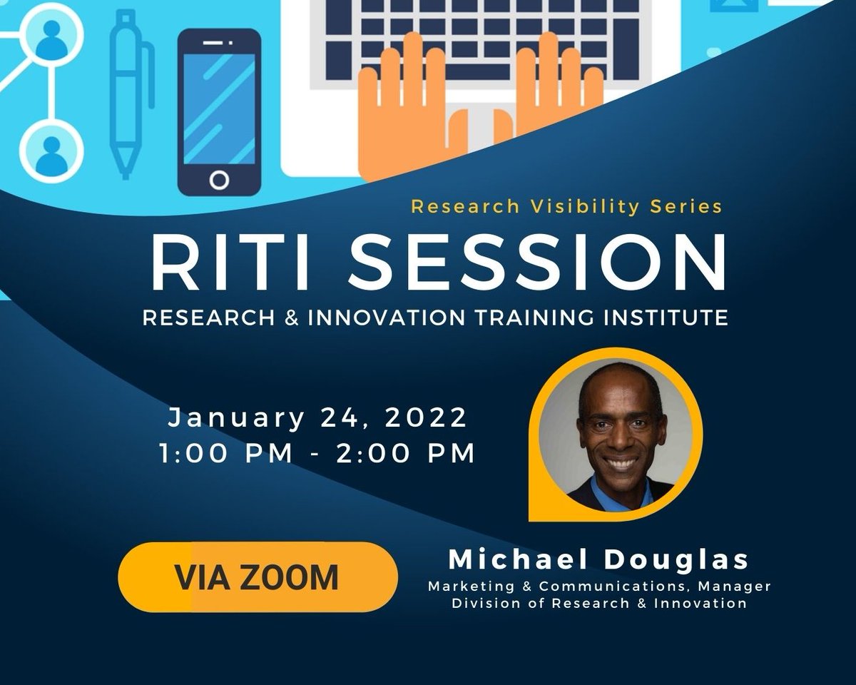 PVAMUresearch's tweet photo. Research &amp; Innovation Training Institute launches Research Visibility Series on Jan 24th at 1:00 PM. #PVAMU #OntheRISE #RISE #PVRITI https://t.co/YbuBlNivql