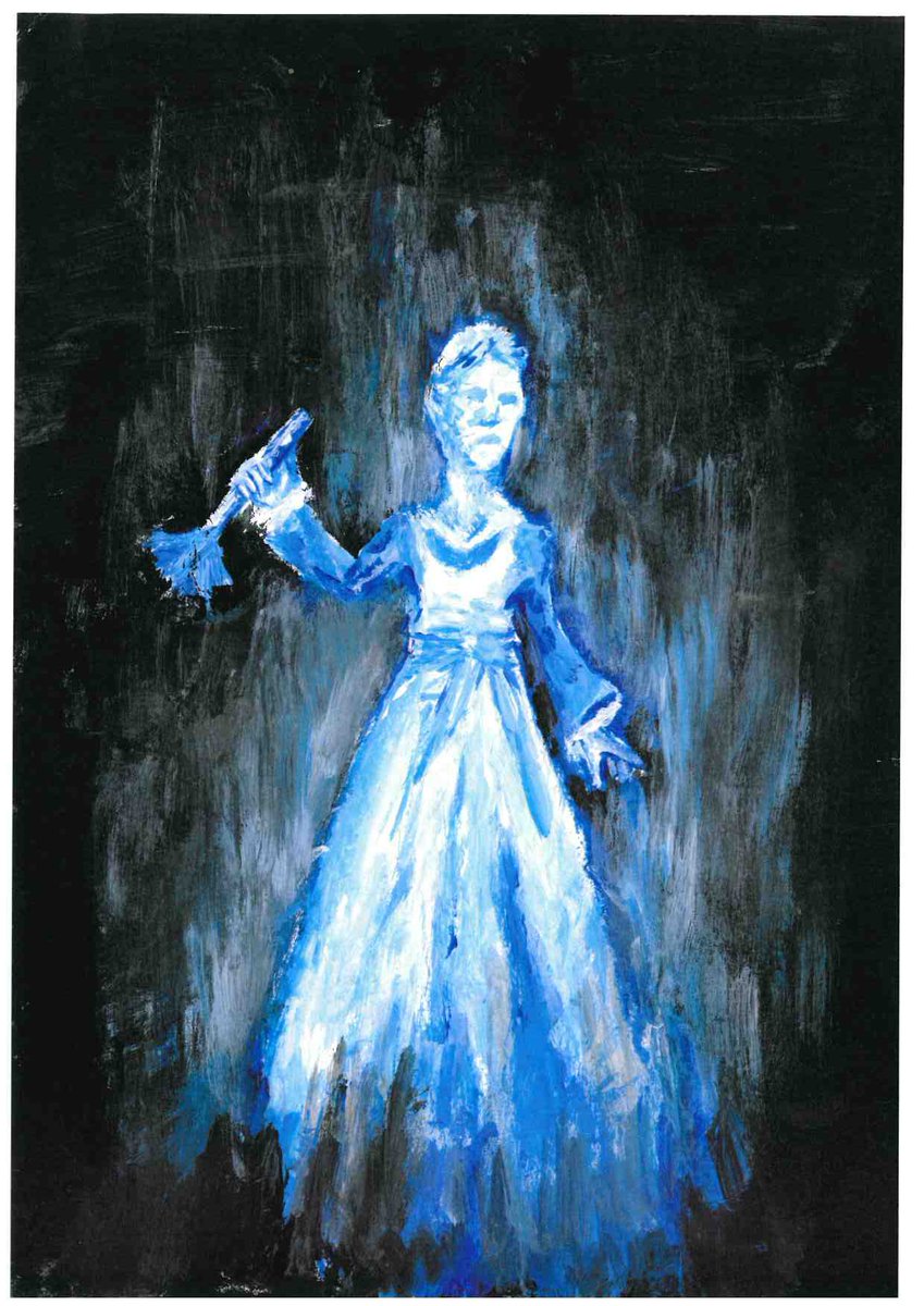 corkcolibrary's tweet photo. Well done to Sophie Peare from Kinsale- our next #OneCountyOneBook art competition winner! 🎉
Sophie painted this brilliant interpretation of the 'Kaperosa' figure from Caroline O'Donoghue's novel, who is also know as the 'Housekeeper' or 'White Lady' 📚
Congratulations! 😀 https://t.co/h1dfcqVOY4
