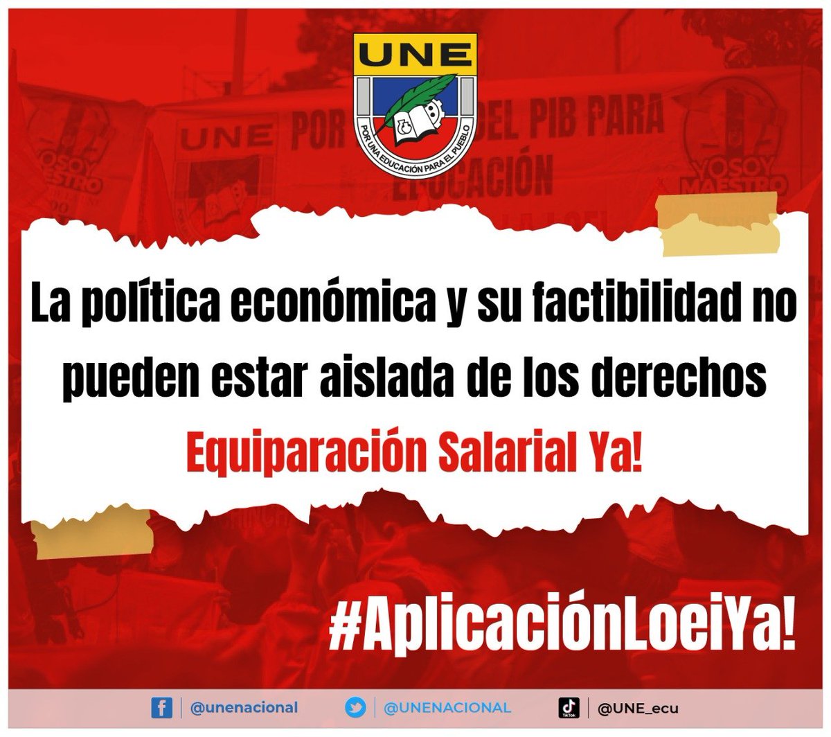 cucomitae73's tweet photo. 👩🏻‍🏫 *ATENCIÓN* Tuitazo* por la equiparación salarial con el shagtan #AplicaciónLoeiYa

📣¡Pasa la voz! https://t.co/61QUcGF9Cx