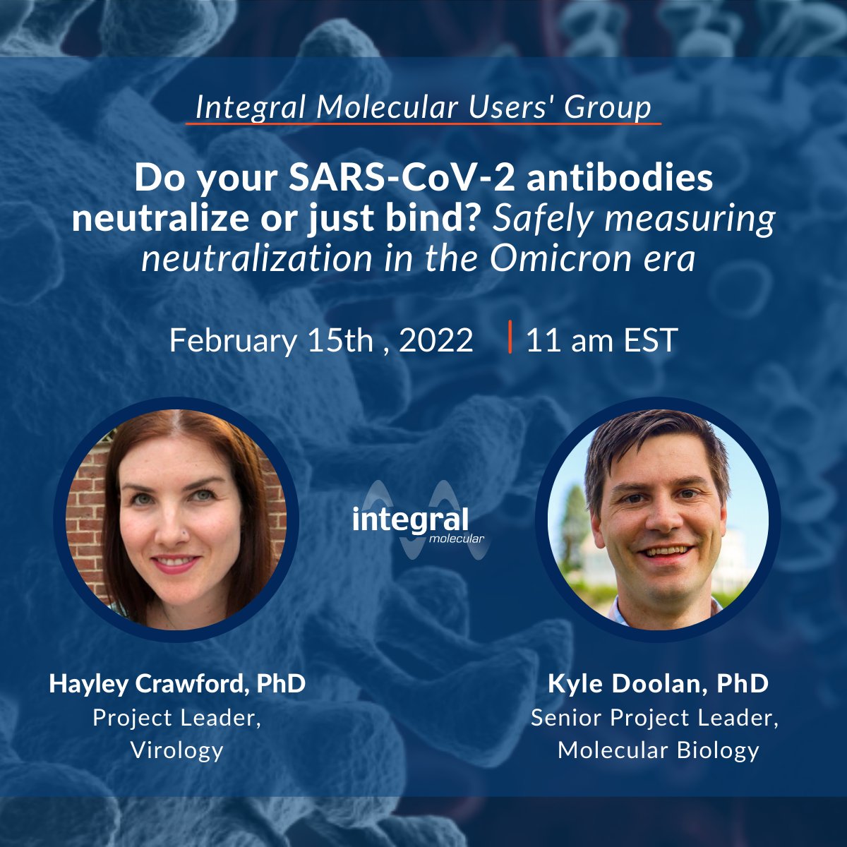 Join our users' group to learn more about our extensive catalog of SARS-CoV-2 Reporter Virus Particles (RVPs, pseudotyped viruses) including Omicron, and their role in safe neutralization assessment. Register Here: bit.ly/3FNBKcs