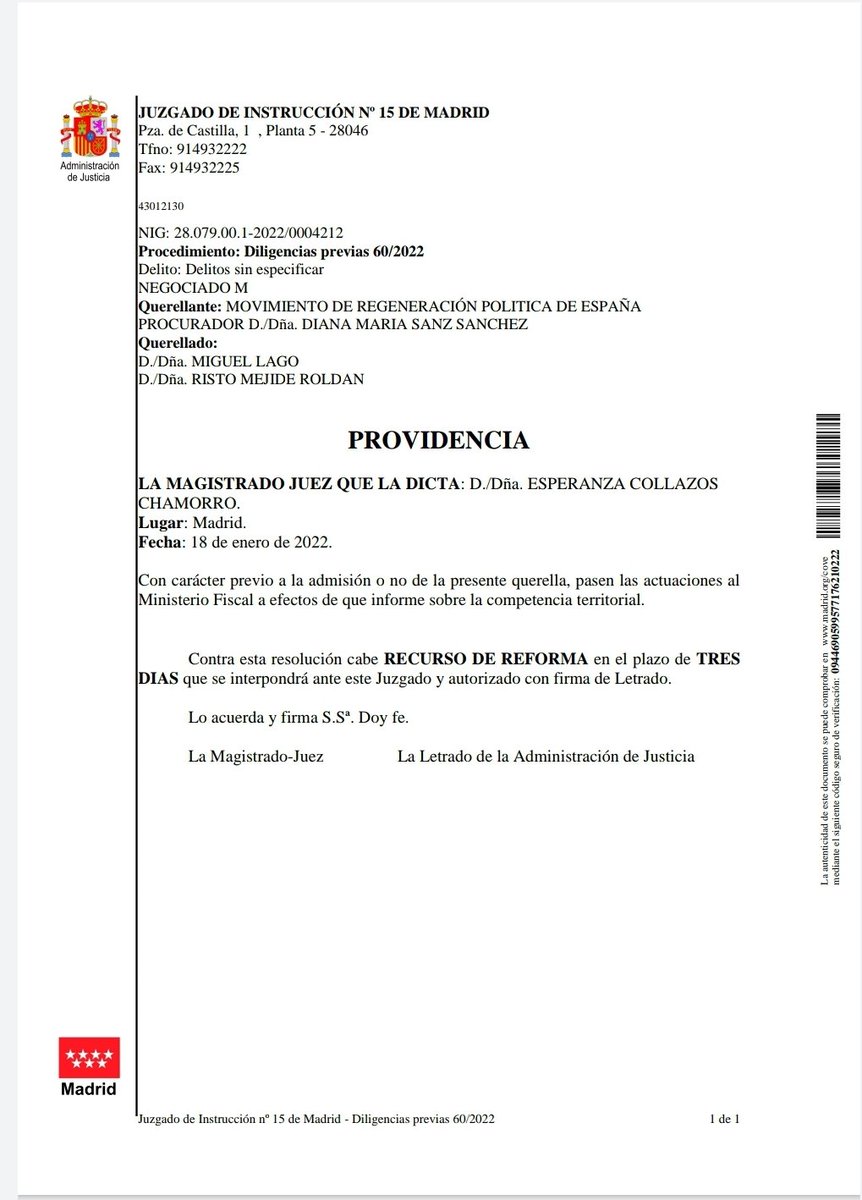 UACD_Youtube's tweet photo. MI QUERELLA CONTRA RISTO MEJIDE YA ESTÁ EN EL JUZGADO DE INSTRUCCIÓN NUMERO 15 DE MADRID.

OS CUENTO LAS NOVEDADES.
ESTO AVANZA Y VA A TENER QUE RESPONDER POR SU DELITO DE ODIO CONTRA LOS NO VACUNADOS.

NUEVO VIDEO:
https://t.co/vYzznhJRQ0 https://t.co/nxuEHZ1Cqt