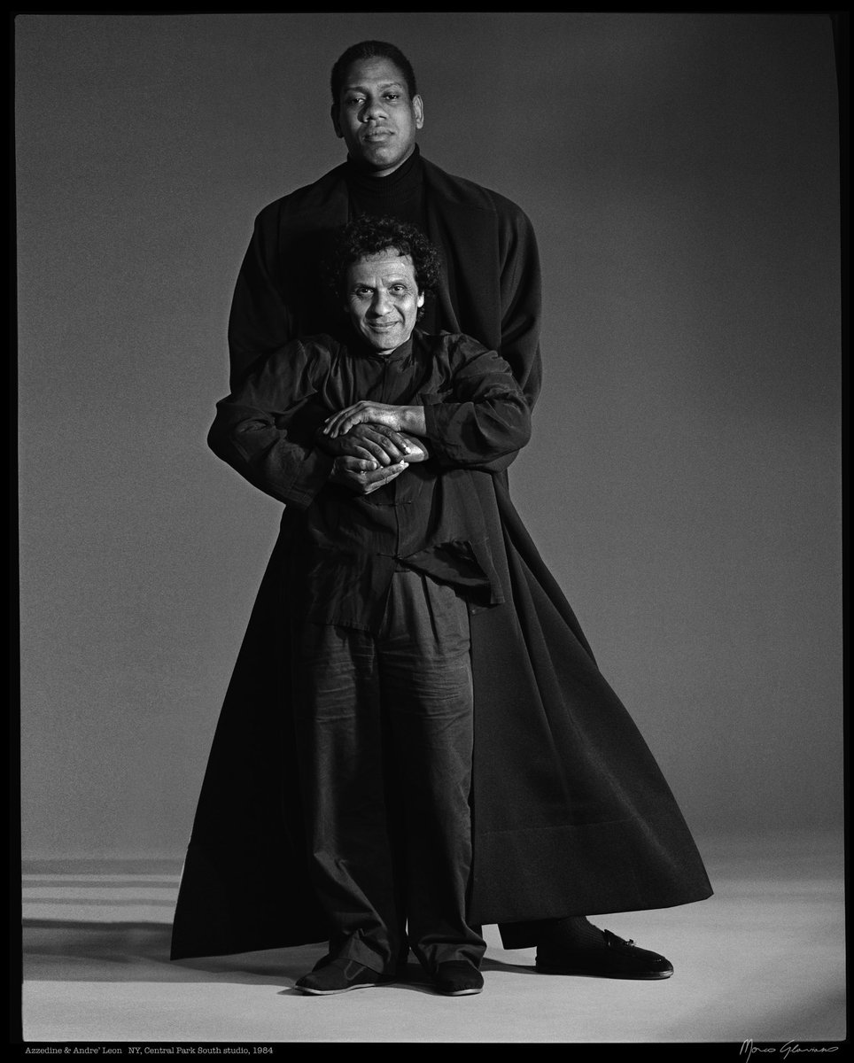 Azzedine Alaïa and Andre Leon Talley  reunited in fashion heaven. Shot at New York Central Park South Studio, 1984 
#azzedine #AndreLeonTalley