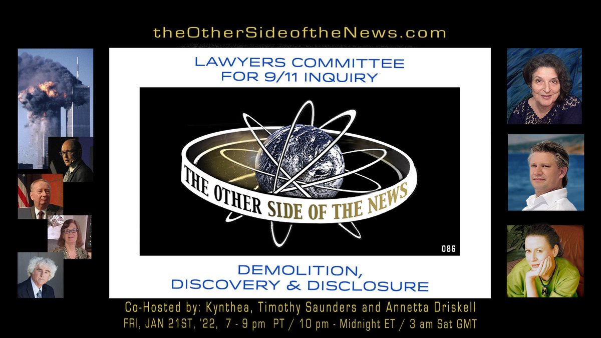 OtherSideOfMid's tweet photo. BREAKING NEWS!  911 INQUIRY - First Report of Oral Arguments @ the Second Circuit U.S. Court of Appeals.
 'DEMOLITION, DISCOVERY &amp; DISCLOSURE' on 'THE OTHER SIDE OF THE NEWS'
  https://t.co/u2E0sqE3vJ
  TONIGHT,  FRIDAY, JAN 21st, 7-9 pm Pacific/10-midnight Eastern/SAT, 3 am GMT https://t.co/1or6SP8gIb