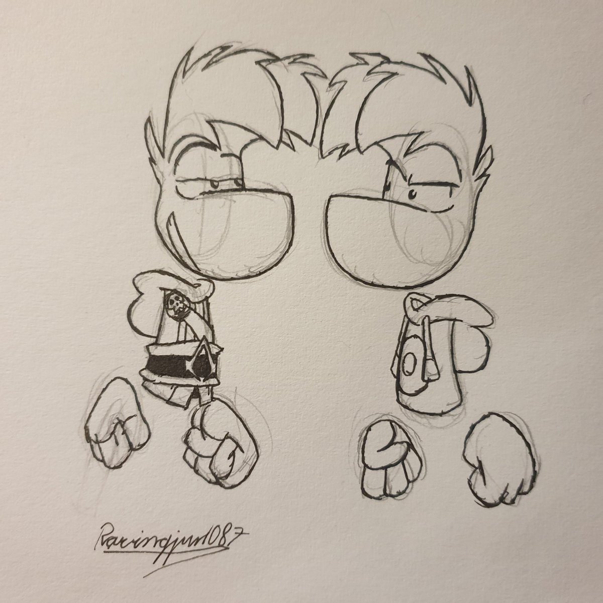 Jur_1087's tweet photo. "I'm not a bad guy. Little hardscrabble sure, but, uh... I'm on the side of the angels mate, at least when they're not busy trying to screw me over."
#Rayman #fanart #doodle #AssassinRay #Ubisoft #ArtistOnTwitter https://t.co/HLn82xyBIl