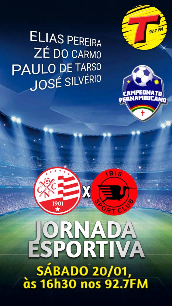 Tem <a href="/nauticope/">Náutico</a>  x <a href="/ibismania/">Íbis Sport Club</a> , na estreia do Campeonato Pernambucano 2022 e a equipe Transamérica estará contando a história desse grande jogo. Sintonize 92,7 ou nos escute nos aplicativos de rádio! 📻⚽🏟️🇦🇹🇦🇱