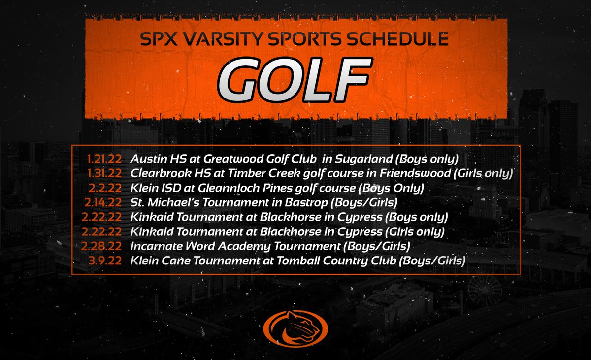 SPXPanthers's tweet photo. Our schedule countdown ends today with Golf and Track &amp; Field, but there's a lot to get excited about this Spring! Stay tuned for game announcements, camps, and more! #SPXGA #SPXTF #GoPanthers https://t.co/H0qqk2FsoQ
