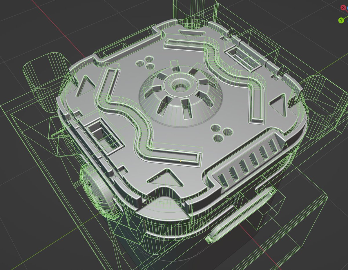 CGSebSciFi's tweet photo. When people tell you you can't make complex shapes with non-destructive ππ #Blender3d #hardsurface #FluentAddon https://t.co/ZYxIu73u6p