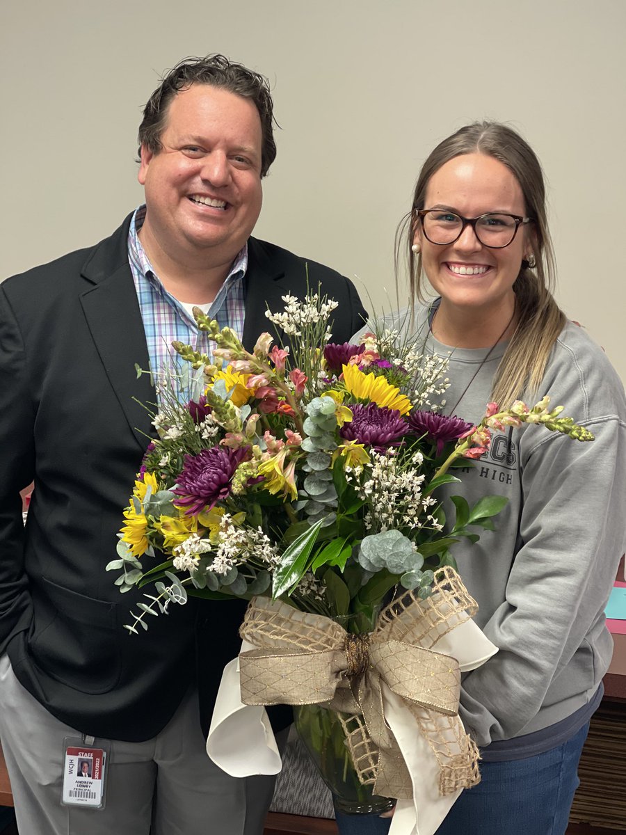 Congrats to our Rookie Teacher of the Year Emily Hartman <a href="/WCJHPRIDE/">WoodCreek Junior Hig</a> <a href="/Doc_Lowry/">Andrew Lowry, Ed.D.</a>