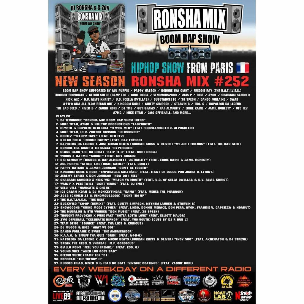 KingdomKome's tweet photo. Tune in to my fam in #Paris 🇫🇷
DJ Ronsha &amp; G-Zon 
#RonshaMix #BoomBapMix
Blasting nothing but that fire 🔥🔊
@lameutehiphop my bro ALWAYS showing love and supporting me! 👊🏽
.
.
.
#kingdomkome #miamihiphop #parishiphop #hiphop #worldwide #undergroundrap… https://t.co/UumkjxkX7f https://t.co/QbfLyQ3CL3