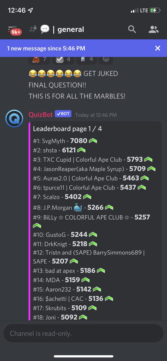 shstamon's tweet photo. @ColorfulApeClub I GOT 2nd IN YOUR TRIVIA TODAY A WL WOULD REALLY MEAN A LOT https://t.co/RPbohmBQyd