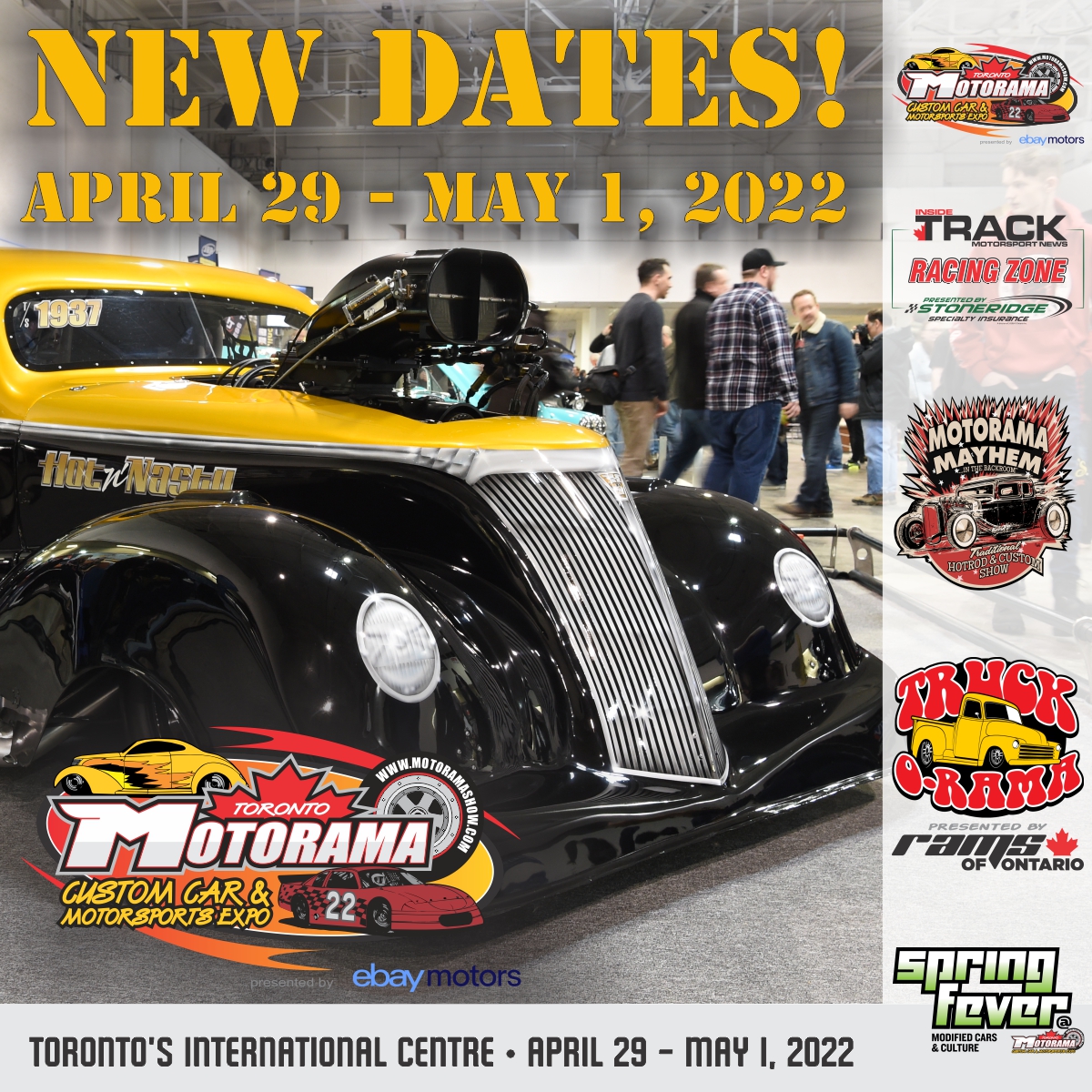 Full press release announcing the new dates for the #Toronto Motorama Custom Car &amp; Motorsports Expo Presented by eBay Motors.

motoramashow.com/new-motorama-d…

<a href="/eBayCanada/">eBay.ca</a> #CustomCar #HotRods #Racing #Motorsports