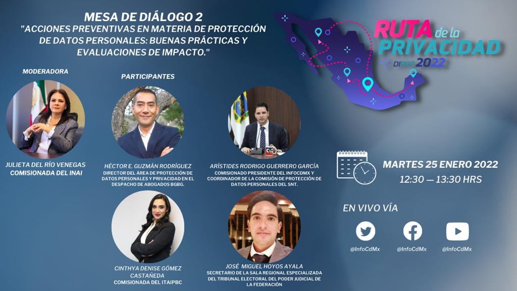 BGBGlaw's tweet photo. No te pierdas la participación de @HectorGuzmanMx, #SocioBGBG, en el #DiaPDP2022 #RutaDeLaPrivacidad2022 en la mesa 2 con el tema: #PDP Buenas prácticas y evaluaciones de impacto, en el evento encabezado por @InfoCdMex.

25 de enero / 12:30 hrs

Registro: https://t.co/v1vZXjRP8O https://t.co/L1uLYeNVPF