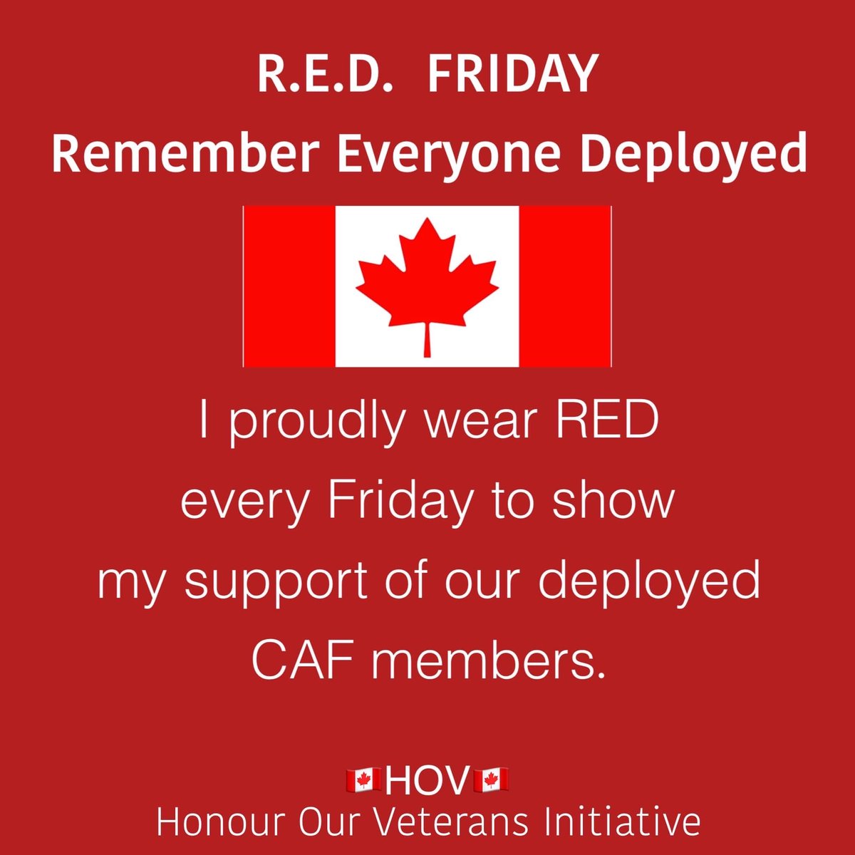 CPercySearle's tweet image. Every single Friday ⁦@CraigSearle1⁩ &amp;amp; I wear something red to support our troops! This initiative stems back to when our Canadian soldiers were in Afghanistan but we continued supporting them! If you support our Canadian military personnel wear something red! #RedFriday