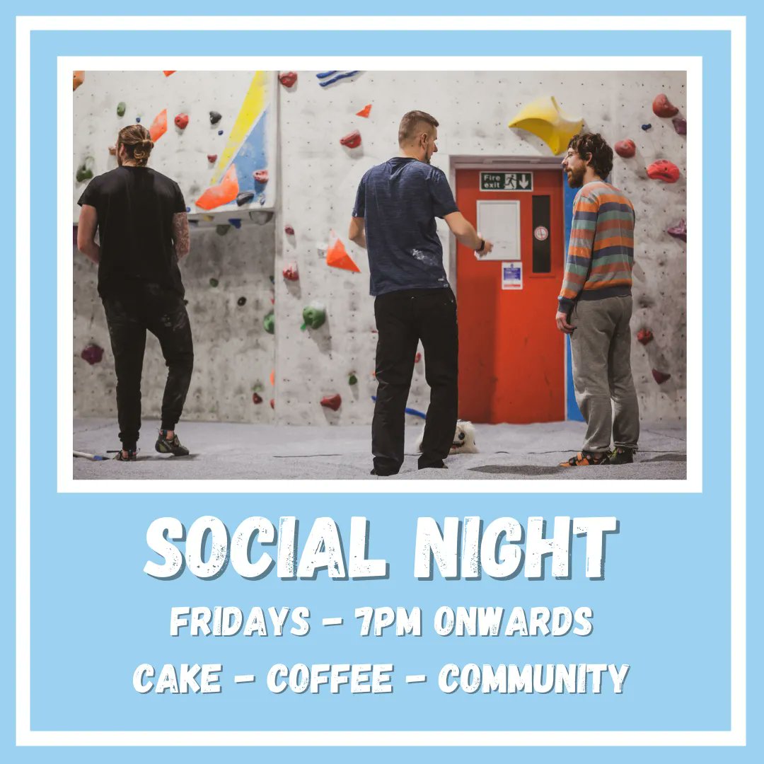Social Night is here🎉 Looking forward to seeing you all this evening, 7pm onwards as usual!! Cake, Coffee, Climbing and Community, what more could you ask for?! 💗 

#bouldercentral #climbing #climbingcentre #indoorgym