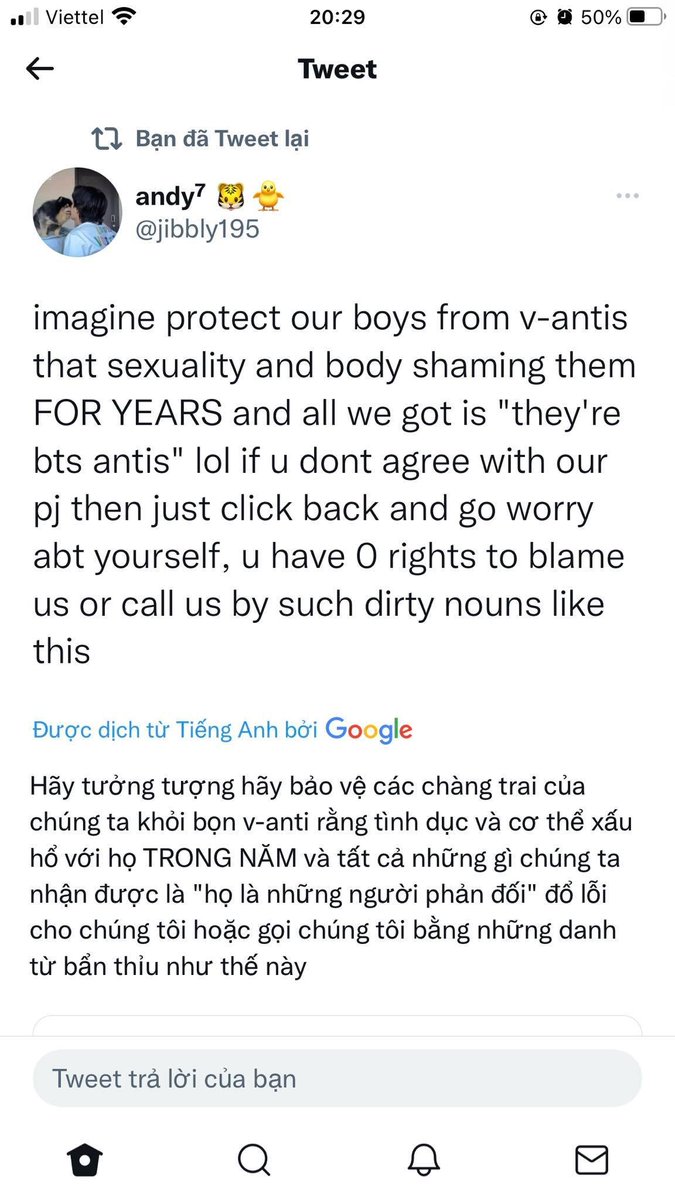 @dope061313 U guys brainwashed each other that we harmed BTS, but it just happens only in your imaginations. A ridiculous stt that slanderous and isolated but they use boys' words 'Teamwork makes a dream work', 'đoàn kết là sức mạnh' how funny it is.