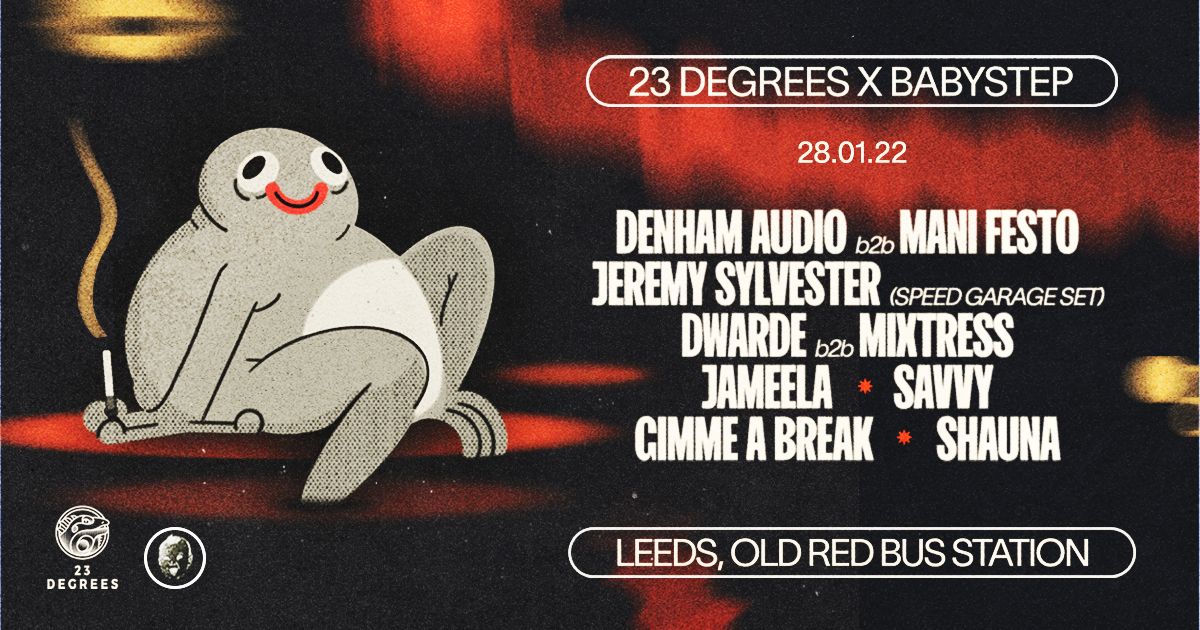 BabyStep are teaming up with 23 Degrees for our biggest event yet! Join us for a 2 room night of speed garage, breaks, and jungle - don't miss out!

skiddle.com/whats-on/Leeds…