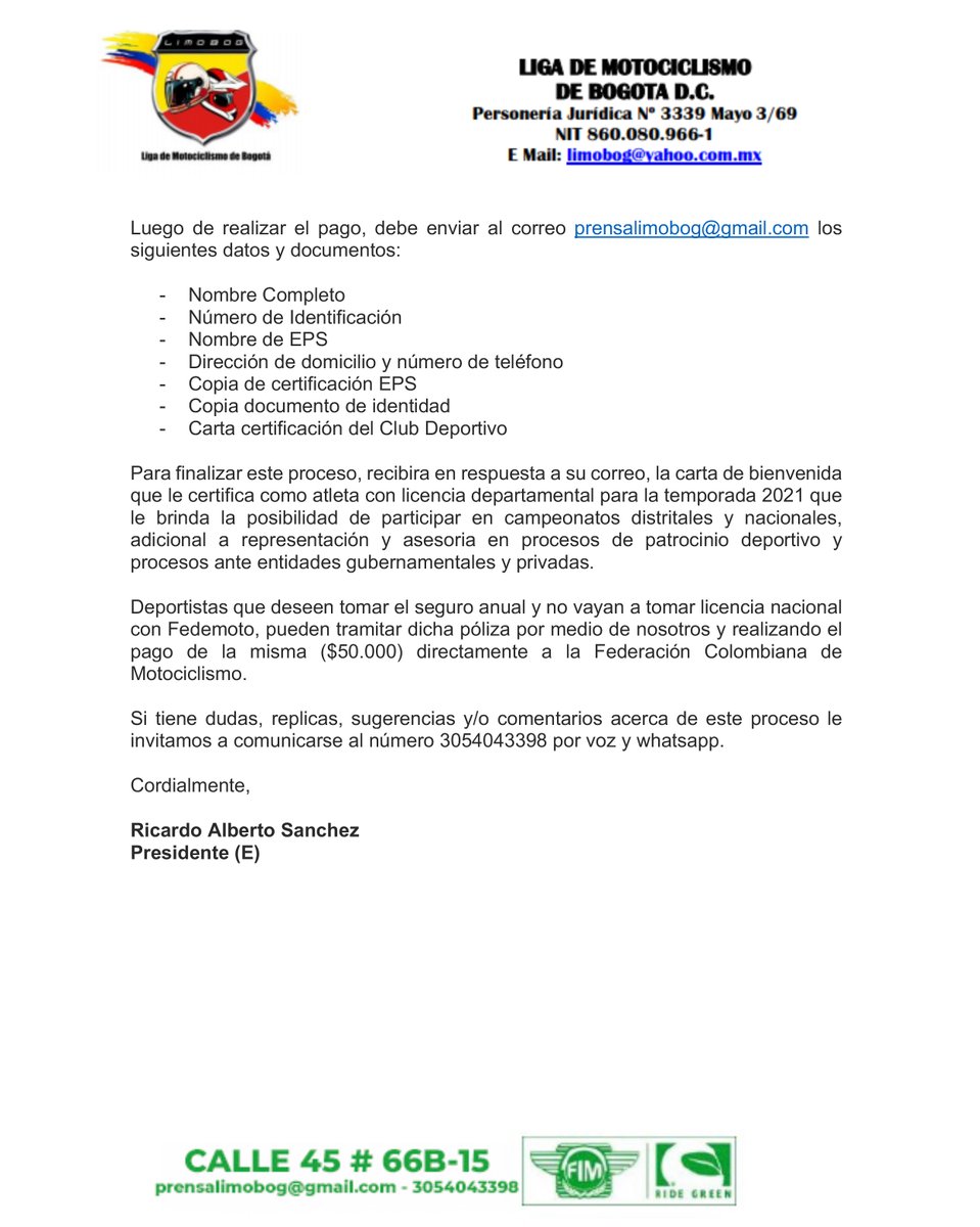 Liga Motociclismo Bogotá tweet media