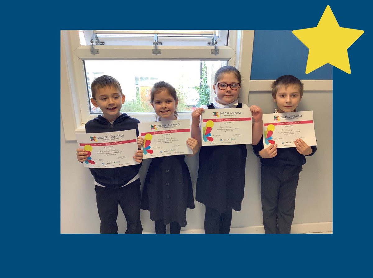 BraeheadPS's tweet photo. We are so excited to let everyone know that we have gained our Digital School Award this week! What a week for celebrations it has been.⭐️A monstrous well done to all of our hard working pupils and staff on a superb report!! #TeamBraehead @Schools_Digital @BraeheadE @HWBBraehead https://t.co/4NAZZM49lE
