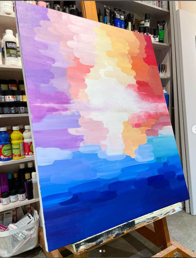 allxchae's tweet photo. Chaeyeon used all IZ*ONE member's colors &amp; the way she painted this in march 😢 https://t.co/G2ptXqT5p8