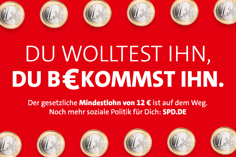 +++💸Mehr Geld im Portemonnaie für Millionen Menschen! 💸+++ 

Mit dieser Bundesregierung wird der #Mindestlohn zum 1. Oktober dieses Jahres endlich auf 12 Euro angehoben. Arbeitsminister <a href="/hubertus_heil/">Hubertus Heil</a> hat dazu jetzt einen Gesetzentwurf in die Ressortabstimmung gebracht.