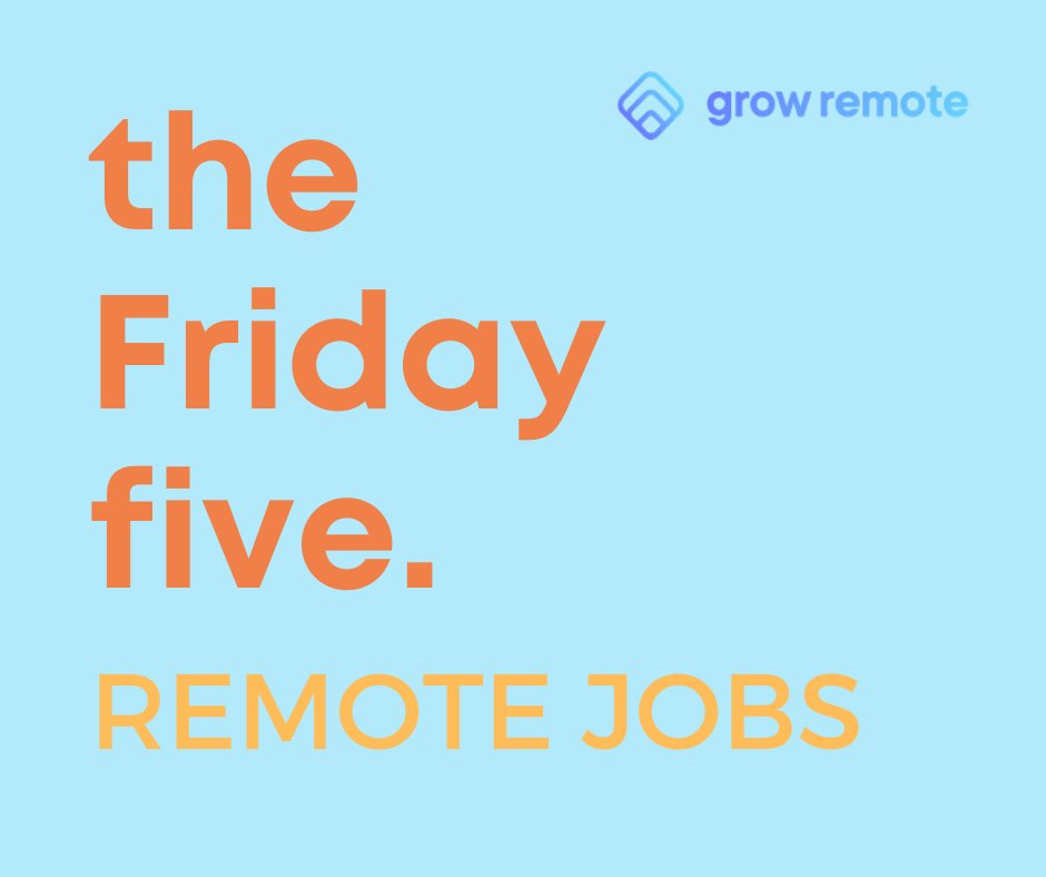 Today is Friday, so here's a list of 5 fully-remote positions that are available in your local community today:

1/5 Customer Support Specialist at Clio :: 
jobs.growremote.ie/job/clio-custo…