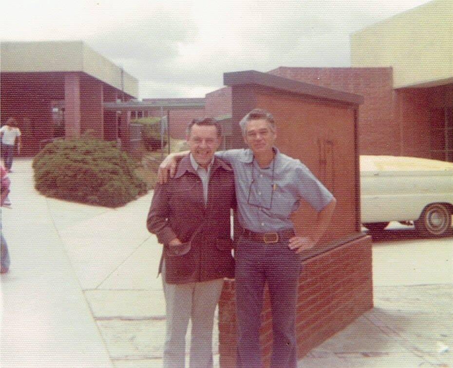 The thing that made these men so influential in the lives of so many @ehscougars including me was their dedication and love for their students. Do your students know you love them? Al Krasic and Dick Harvey (1977)