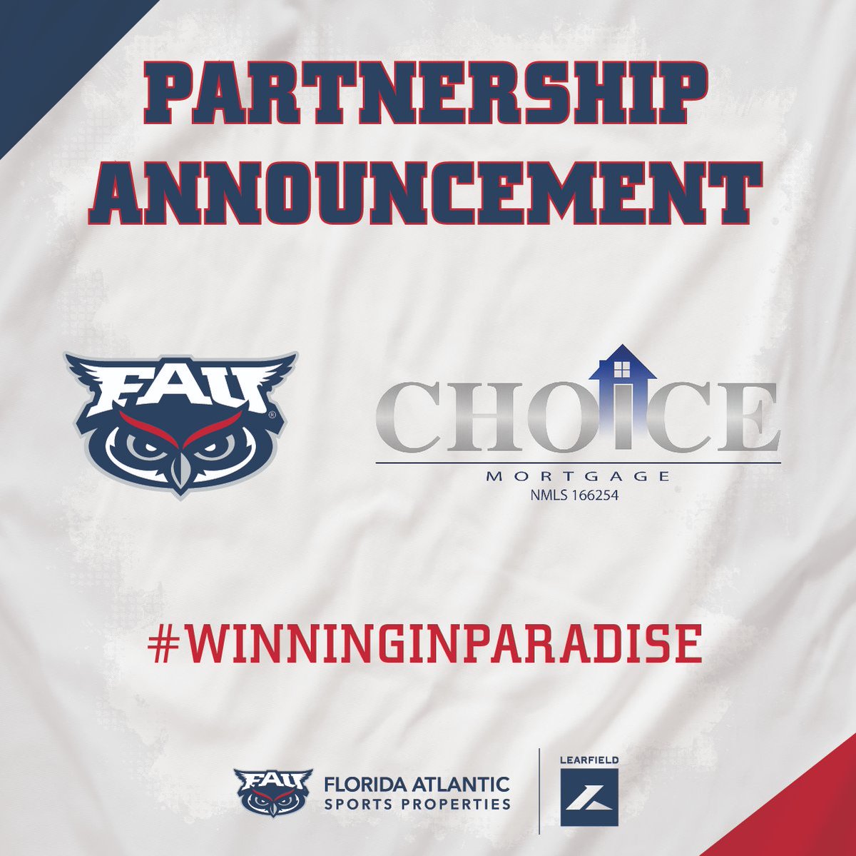 Owls_SP's tweet photo. New year, new partnership! Excited to welcome Choice Mortgage as the Official Mortgage Loan Provider of @FAUAthletics https://t.co/TjbHRY93gD