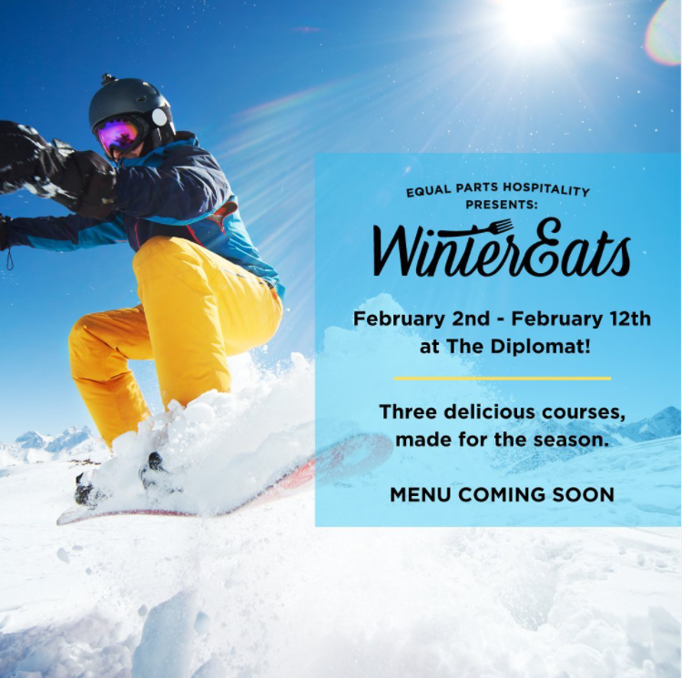 Excited to welcome you back in person this February! We've updated our Winter Eats dates so you can experience three delicious courses in-house!

Our Winter Eats Menu is available from February 2nd to February 12th!

Stay tuned for the menu which will be announced on Monday!❄️