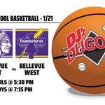 Hey Bellevue area! DJ's Bellevue location will be streaming the Bellevue East vs Bellevue West Basketball games TONIGHT!
-Girls @ 5:30pm
-Boys @ 7:15pm

Such a great rivalry, stop in &amp; cheer on your team! 🟣😁🏀 
